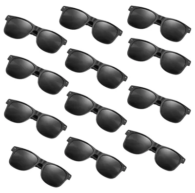 24er-Pack Party-Sonnenbrillen für Kinder, schwarz, UV400-Schutz