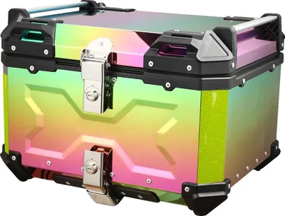 Image de Top case pour moto, conception étanche, système de fermeture rapide, 45 L