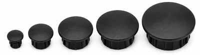 Immagine prodotto di Tappi di chiusura LogistSystem per fori di Ø 25 mm - Neri RAL 9005 | 100 pezzi | Tappi ciechi in PE | Testa di Ø 30 mm | Codice: ZDO.25