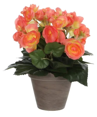 Produktbild von Kunstblume Begonie Ø 25 H 30 cm lachs