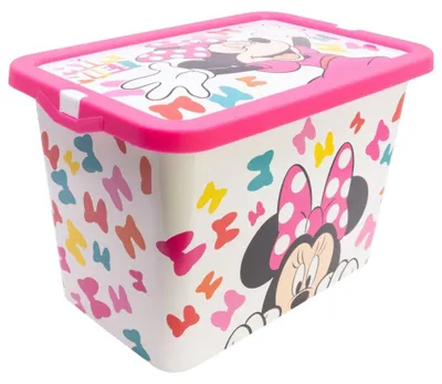 Obrázok produktu pre Plastová úložná krabička Disney Minnie Edgy Bows, 7 l