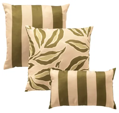 Produktbild von Textino Dekokissen-Set Elara Stripes 45x45 cm Grün