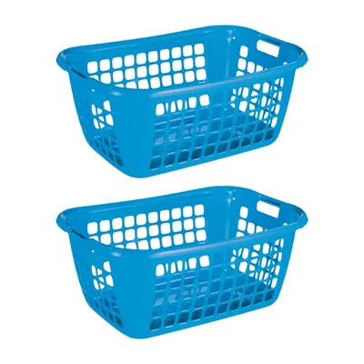 Image de Sunware Basic panier à linge bleu 65 cm - set de 2 pièces