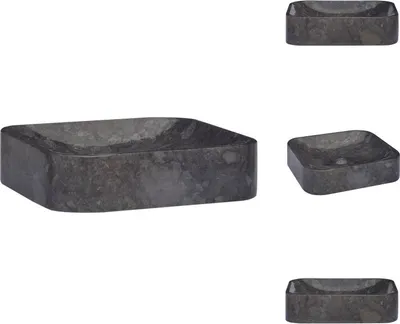 Immagine prodotto di vidaXL Lavabo nero 40x40x10 cm in marmo - Lavabo da bagno