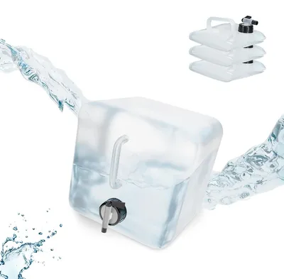 Produktbild von Faltkanister Wasserkanister - 5 Liter - Faltbar - 4er Set - Mit Zapfhahn