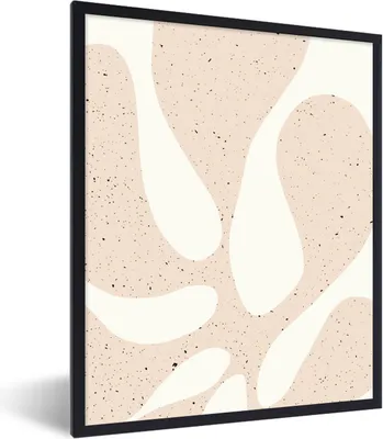 Produktbild von MuchoWow® Gerahmtes Poster Pflanzen - Abstrakt - Rosa - Pastell 60x80 cm - Poster mit Schwarzem Bilderrahmen Wandposter Rahmen Foto Bilder - Premium - Wanddeko Wohnzimmer