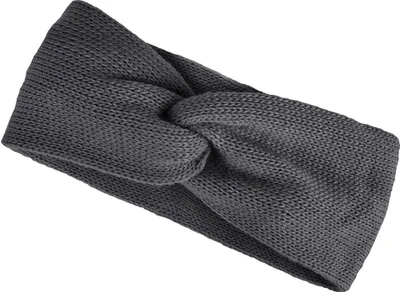 Produktbild von Damen Stirnband Strick Winter Knoten Ohrenschutz Knite Headband Neverless® dunkelgrau unisize