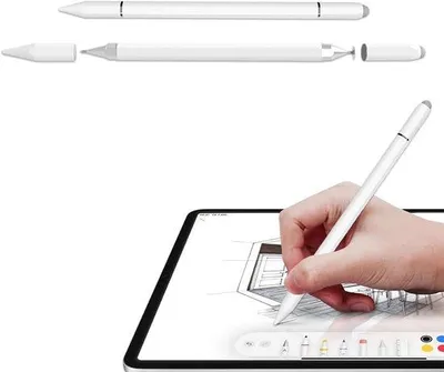 Image de Stylet magnétique universel 3-en-1 pour smartphone et tablette (blanc)