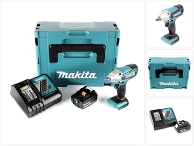 Image de Makita DTW 190 RT1J 18V Li-Ion Boulonneuse à chocs sans fil + Coffret de transport Makpac + 1x Batterie BL 1850 5,0 Ah + Chargeur rapide DC 18 RC
