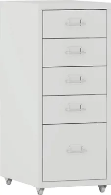 Imagen del producto de Armario In & OutdoorMatch Kasey - Cómoda - Con ruedas - 69x28x41 cm - Blanco - Acero - Diseño elegante