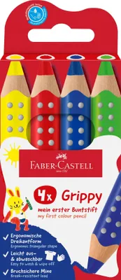 Image de Crayons de couleur Grippy 4kol FABER CASTELL
