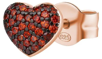 Image de Boucles d'oreilles en forme de cœur pour femmes, ornées de zircones cubiques