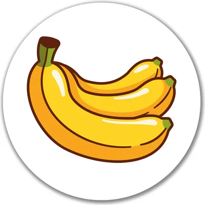 Produktbild von Huuraa Aufkleber Banane Comic 10cm rund Sticker Geschenkidee