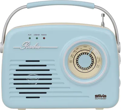 Produktbild von Silva Schneider Mono 1965 blau Retro Radio, Aux in, USB, SD-Card Reader