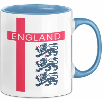 Produktbild von England Flagge London Tasse Geschenk Lustige Geschenkidee Spruch (Blau)
