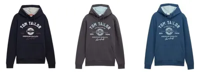 Produktbild von TOM TAILOR 1043292 - HOODIE WITH PRINT Herren Kapuzenpullover, Größe:XXL, Farbe:Sky Capitain Blue