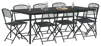 Produktbild von vidaXL Gartenmöbel Set 9 stk. Anthrazit Eisen und Stahl