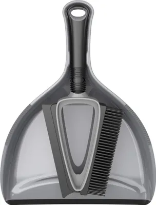 Produktbild von MR.SIGA 2in1 Kehrset Handfeger und Kehrschaufel Grau Schwarz