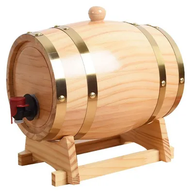 Produktbild von Vintage-Weinfass aus Holz, 3 l, Rotweinfass, Eichenfass, Restaurantfass, Bierfass, Weinfass, Weingutdekoration