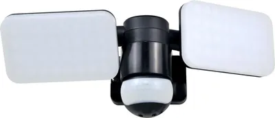 Produktbild von LED Außenwandleuchte mit Bewegungsmelder Schwarz Gartenbeleuchtung Hoflampe IP54