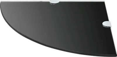 Produktbild von vidaXL Eckregale 2 Stk. mit Verchromten Halterungen Glas Schwarz