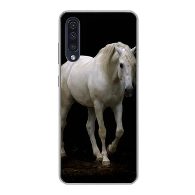 Produktbild von MuchoWow® Handyhülle Schutzhülle Hülle für Samsung Galaxy A30s Pferde - Nutztiere - Schwarz Silikon Softcase Handy Hülle - Karteninhaber
