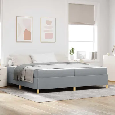 Produktbild von Möbel Boxspringbett Sonstiges Hellgrau und Weiß 200 x 200 cm Stoff - Klassische Betten 3398962