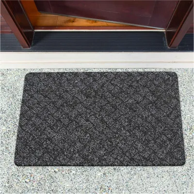 Produktbild von Fußmatte Türvorleger Bodenmatte Textil Melbourne Pflasterstein Schwarz Robust Wasserabweisend Breite 60 cm Länge 90 cm