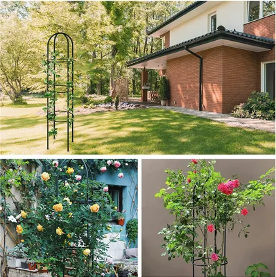 Produktbild von Speed Rosenbogen Rosensäule Metall Rankhilfe Rankgitter Garten 190 x 40cm Rosensäule für Kletterpflanzen, Kletterhilfe, Ballon, Rosen und Blumen
