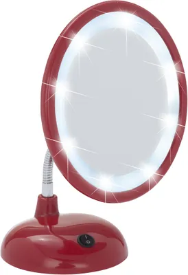 Produktbild von Wenko Led Kosmetik-Standspiegel Style In Rot