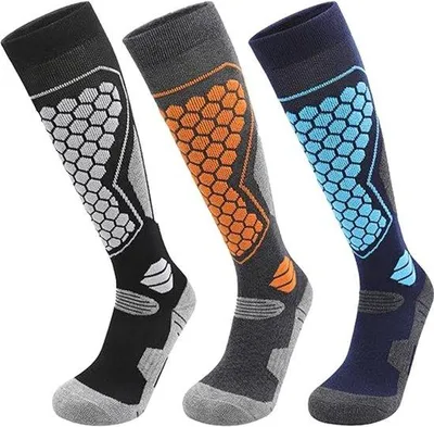 Produktbild von Warme wintersokken für Männer - Kniehoge Laufschuhsocken für kalte Wetterbedingungen - 40x21cm