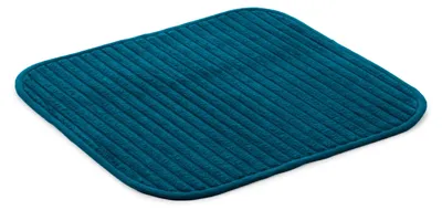 Produktbild von GÖZZE Berlin Cordoptik Badteppich flauschiger saugfähiger rutschsicherer Mikrofaser-Badvorleger Petrol 50 x 45 cm