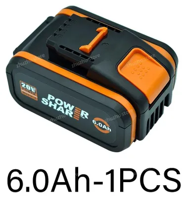 Immagine prodotto di Batteria di ricambio da 20V - Batteria agli ioni di litio per utensili - 6,0Ah, 6000mAh - ricaricabile - compatibile con i modelli WA3553, WA3551, WX176, WX550, WX386, WX373, WX290, WX800, WU268 - confezione da 1