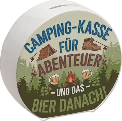 Produktbild von Camping Spardose für Abenteuer und Bier
