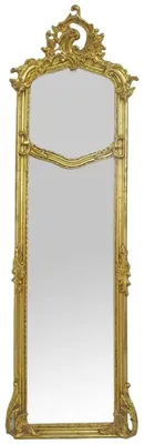 Produktbild von Casa Padrino Barock Spiegel Antik Gold 50 x H. 170 cm - Handgefertigter Antik Stil Wandspiegel - Barock Möbel