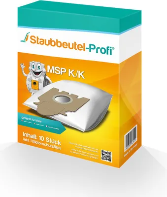 Produktbild von 20 Staubsaugerbeutel MSP KK  passend für Miele Swing H1 Electro EcoLine Plus kompatibel mit Swirl M52 und Miele K/K