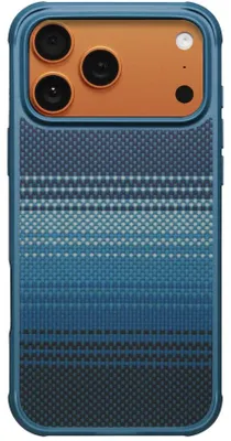 Produktbild von Pitaka Aramid ProGuard Moonrise Hülle, kompatibel mit dem iPhone 17 Pro Max, Blau