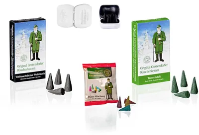 Produktbild von Crottendorfer Räucherkerzen - 2er Set - Tanne / Weihrauch - Inklusive Metalldose mit 4 Haamitkerzle - je 24 Stück - Größe M (Standard)