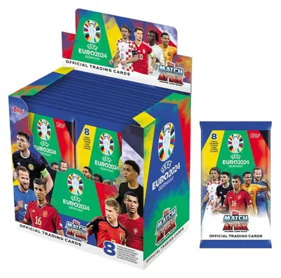 Produktbild von Match Attax 2024 - Vollständige Box - 36 Pakete - 457 Karten - Seltene Karten