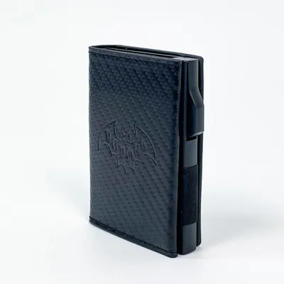 Immagine prodotto di Portacarte DADMAN, effetto carbonio, nero, con scomparto per monete, protezione RFID, design sottile, spazio per carte e banconote