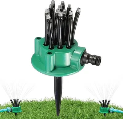 Immagine prodotto di Irrigatore per prato - Irrigatore da giardino - Per irrigare il prato - Risparmio idrico - 10 x 10 x 11 cm - Verde