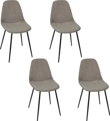 Image de Chaise Cotele Scott Taupe - Lot De 4