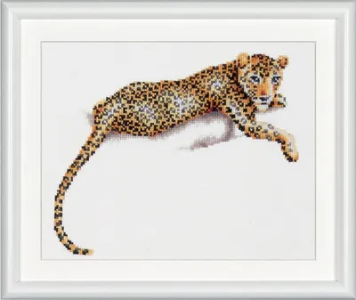 Obrázek produktu pro Vyšívací sada Dutch Stitch Brothers "Safari Leopard Aida", počítaná, 2
