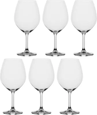 Image de LA PORCELLANA BIANCA NOVELLO Set of 6 Burgundy Wine Glasses 710 ml