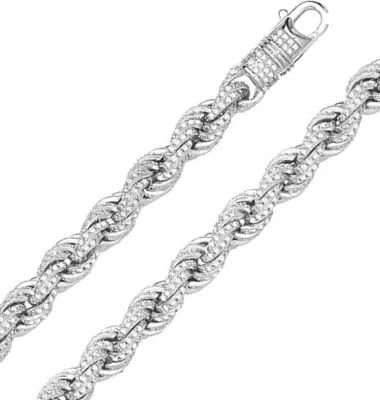 Productafbeelding van Zilveren ketting voor dames, fijn zilver 925 met zirconiumoxide - 91 cm * 7 mm; TRS27880L36