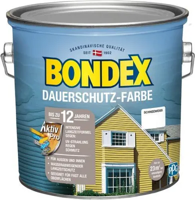 Produktbild von Bondex Dauerschutz-Farbe 2,5L -  Farbe: Schneeweiß - Nr.: 329891