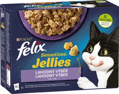 Produktbild von Purina Felix Sensations Mix Truthahn Makrele Lamm Hering - Katzen Nassfutter - 12x85 g