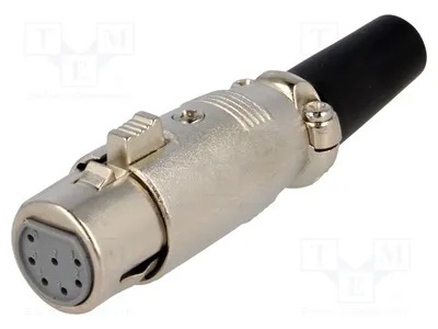 Image de 1 connecteur pour câbles -7G, connecteur droit, broche : 7, flexible