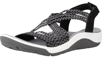 Produktbild von Skechers 163052 Damen Sandalen, Schwarz (Black & Grey Gore Blk), 40 EU