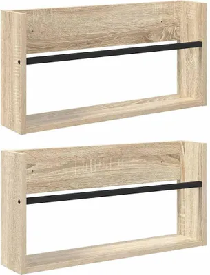 Immagine prodotto di Scaffale per riviste 2 pcs Rovere Sonoma 60 x 12 x 30 cm